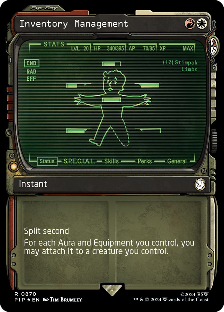 Inventory Management (Showcase) (Surge Foil) [Fallout] | I Want That Stuff Brandon