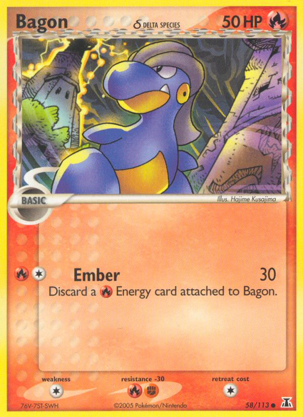 Bagon (58/113) (Delta Species) [EX: Delta Species] | I Want That Stuff Brandon