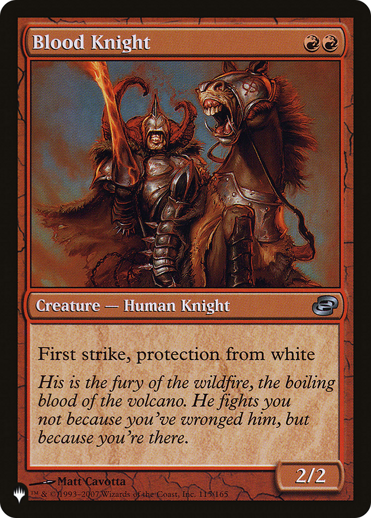 Blood Knight [The List Reprints] | I Want That Stuff Brandon