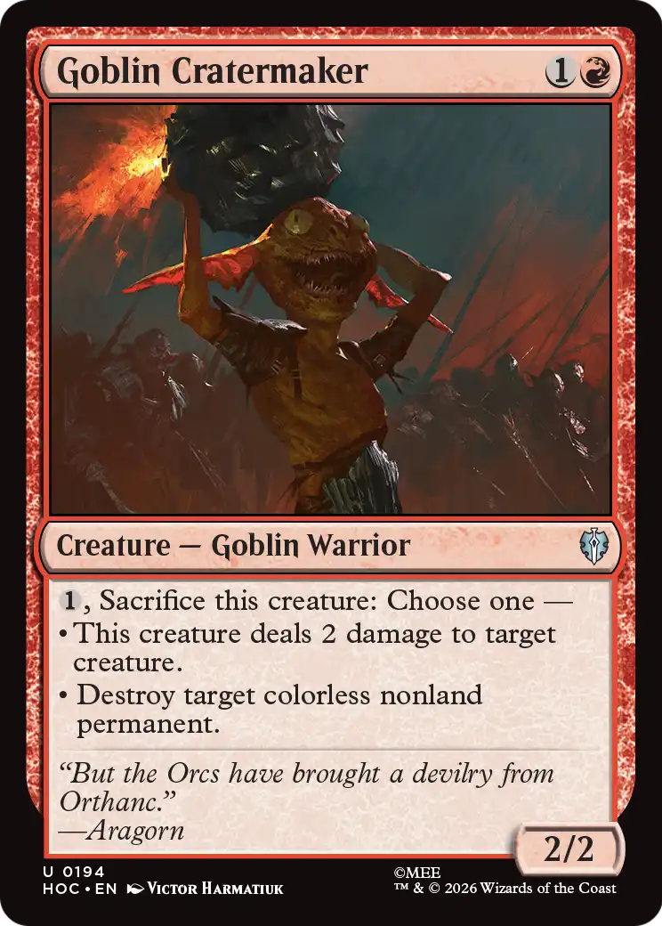 Goblin Cratermaker [The Hobbit: Eternal-Legal] | I Want That Stuff Brandon