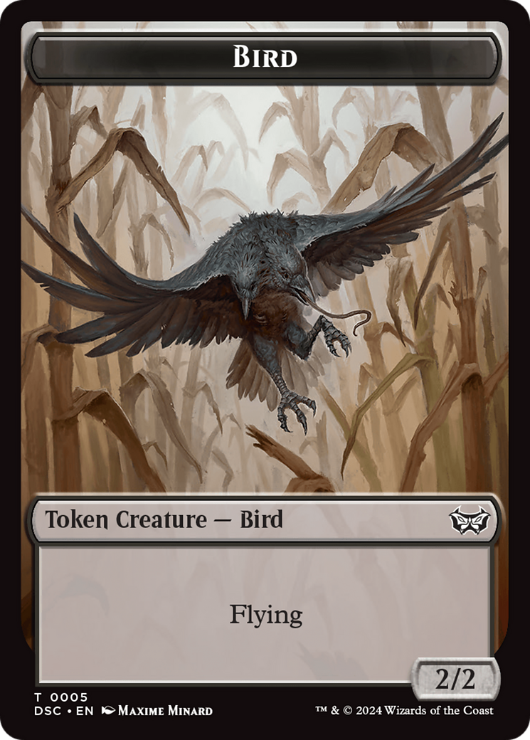 Elemental // Bird Double-Sided Token [Duskmourn: House of Horror Commander Tokens] | I Want That Stuff Brandon