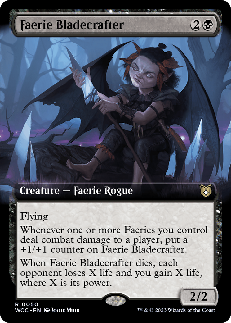 Faerie Bladecrafter (Extended Art) [Wilds of Eldraine Commander] | I Want That Stuff Brandon