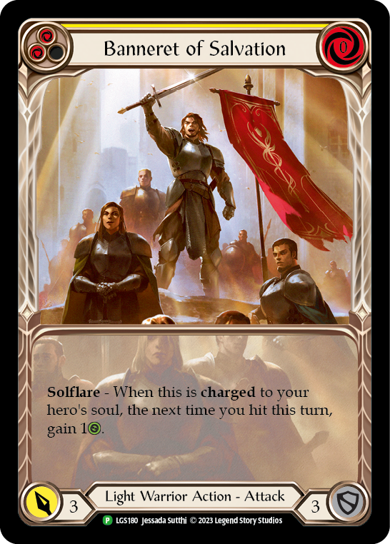 Banneret of Salvation (Extended Art) [LGS180] (Promo)  Rainbow Foil | I Want That Stuff Brandon