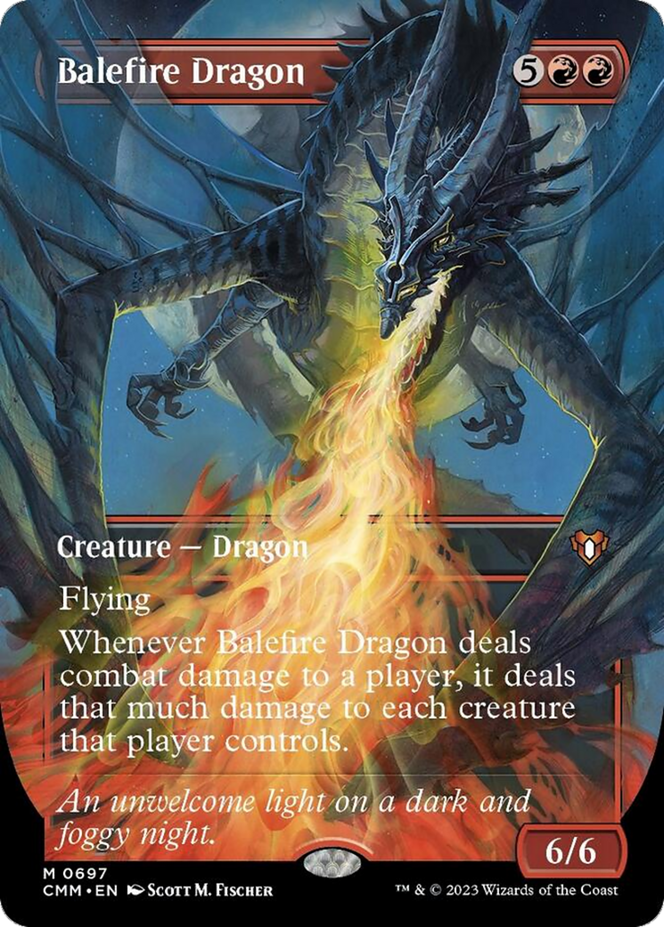 Balefire Dragon (Borderless Alternate Art) [Commander Masters] | I Want That Stuff Brandon