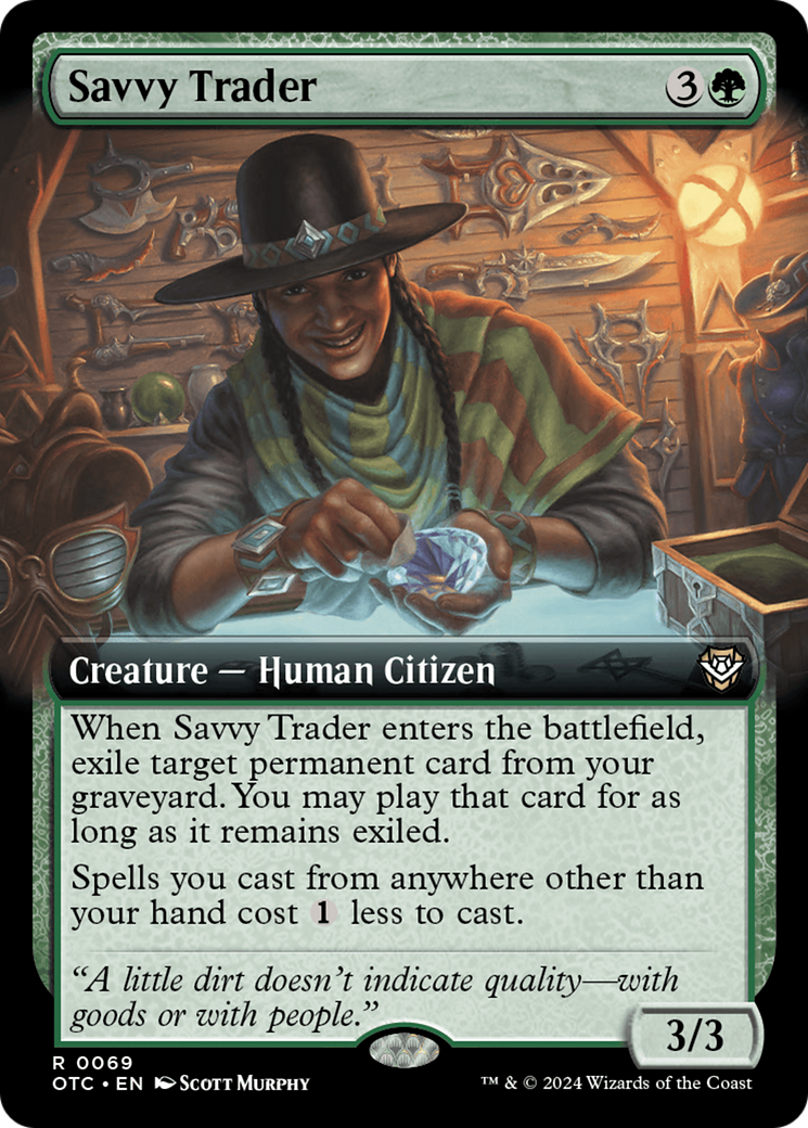 Savvy Trader (Extended Art) [Outlaws of Thunder Junction Commander] | I Want That Stuff Brandon