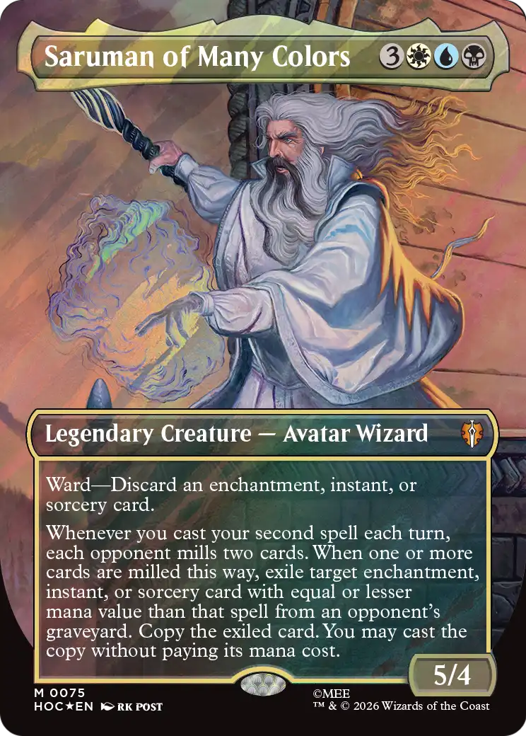 Saruman of Many Colors (Borderless) (Surge Foil) [The Hobbit: Eternal-Legal] | I Want That Stuff Brandon