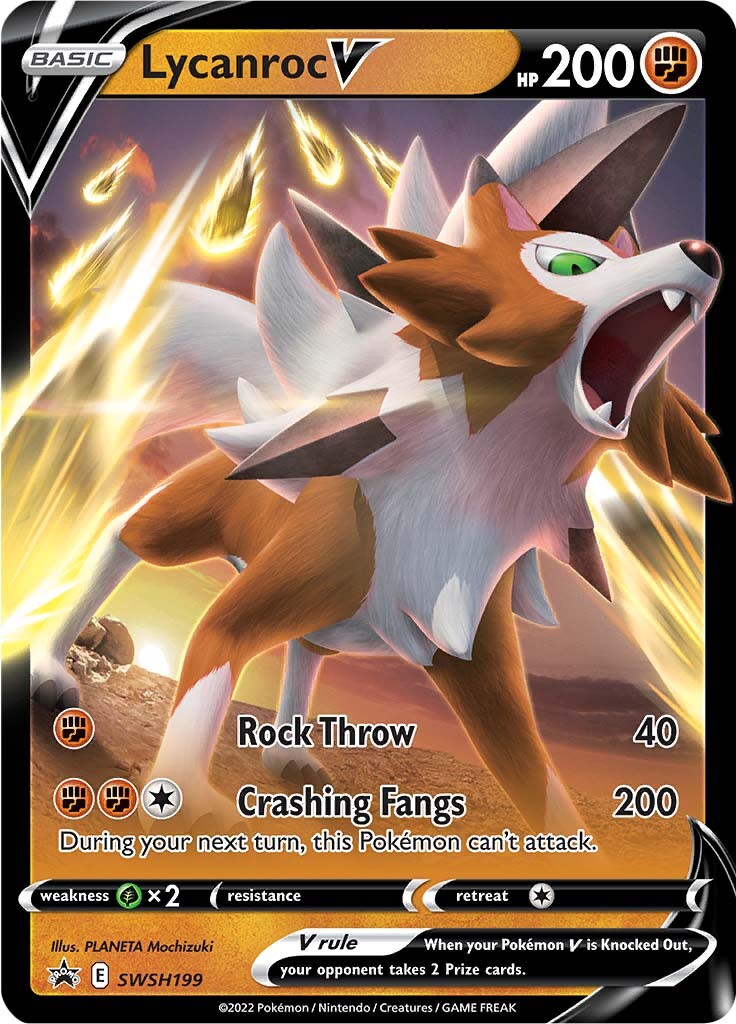 Lycanroc V (SWSH199) [Sword & Shield: Black Star Promos] | I Want That Stuff Brandon