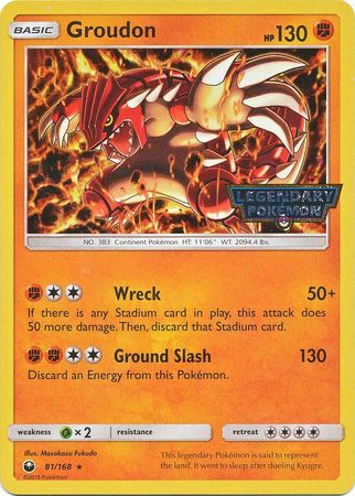 Groudon (81/168) (Cosmos Holo GameStop Promo) [Sun & Moon: Celestial Storm] | I Want That Stuff Brandon