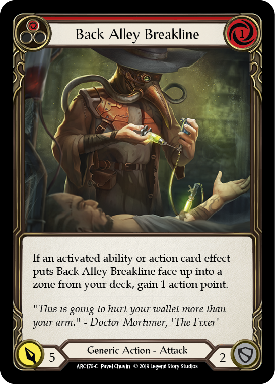 Back Alley Breakline (Red) [ARC176-C] (Arcane Rising)  1st Edition Normal | I Want That Stuff Brandon