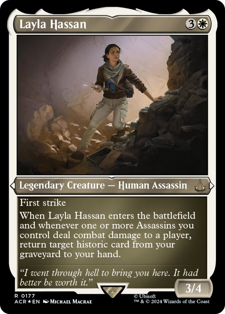 Layla Hassan (Foil Etched) [Assassin's Creed] | I Want That Stuff Brandon