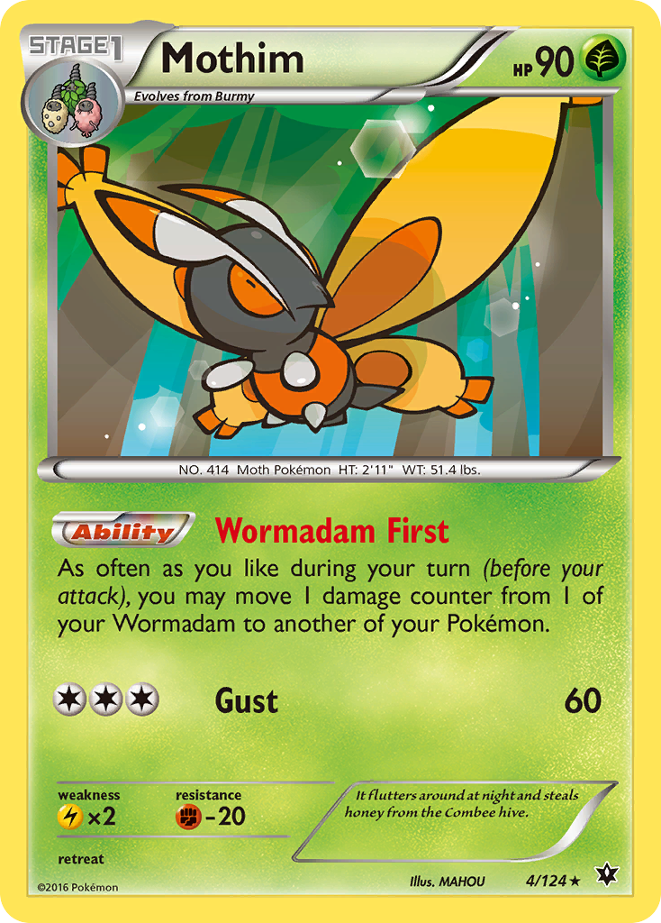 Mothim (4/124) [XY: Fates Collide] | I Want That Stuff Brandon
