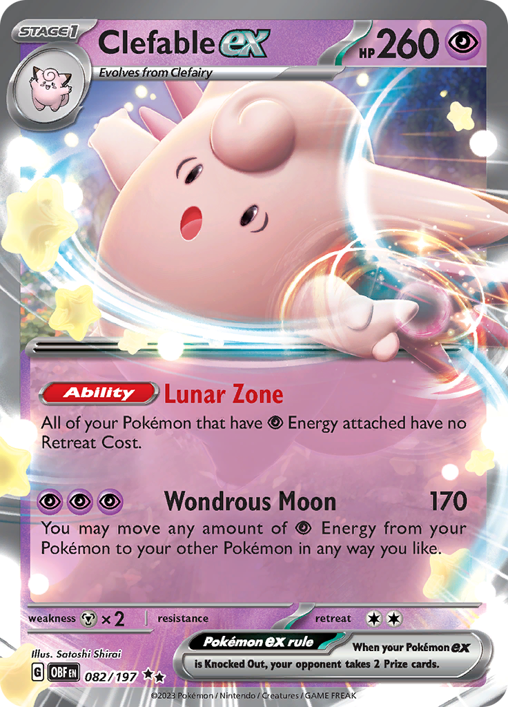 Clefable ex (082/197) [Scarlet & Violet: Obsidian Flames] | I Want That Stuff Brandon