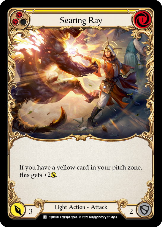 Searing Ray (Yellow) [DTD098] (Dusk Till Dawn)  Rainbow Foil | I Want That Stuff Brandon