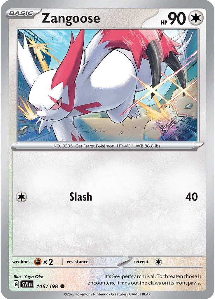 Zangoose (146/198) [Scarlet & Violet: Base Set] | I Want That Stuff Brandon