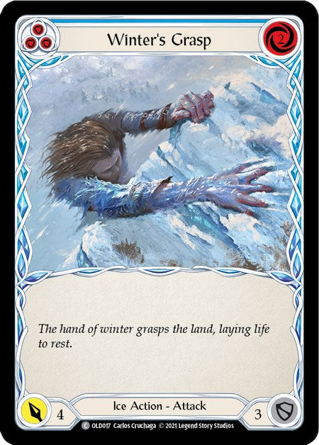 Winter's Grasp (Blue) [OLD017] (Tales of Aria Oldhim Blitz Deck)  1st Edition Normal | I Want That Stuff Brandon