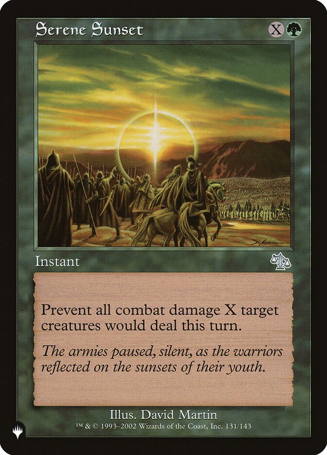 Serene Sunset [The List] | I Want That Stuff Brandon