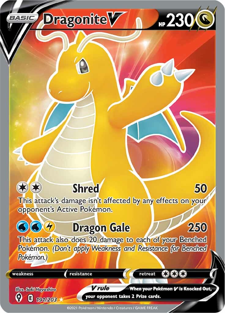 Dragonite V (191/203) [Sword & Shield: Evolving Skies] | I Want That Stuff Brandon