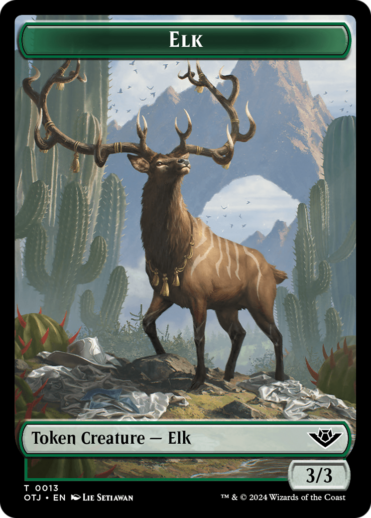 Elk Token [Outlaws of Thunder Junction Tokens] | I Want That Stuff Brandon