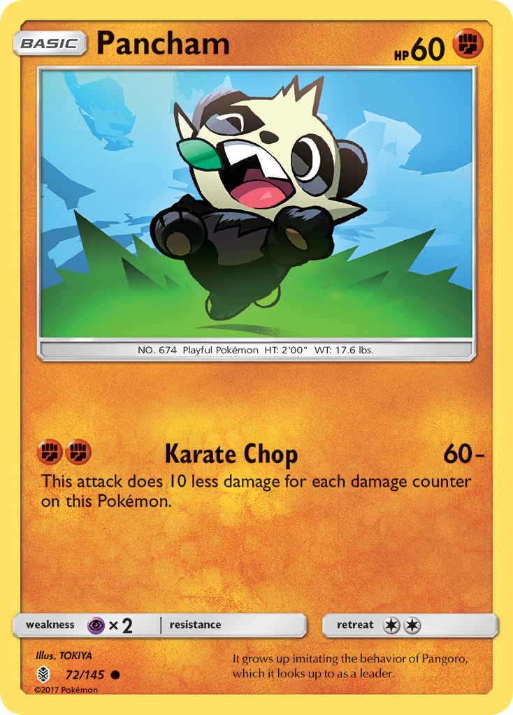 Pancham (72/145) [Sun & Moon: Guardians Rising] | I Want That Stuff Brandon