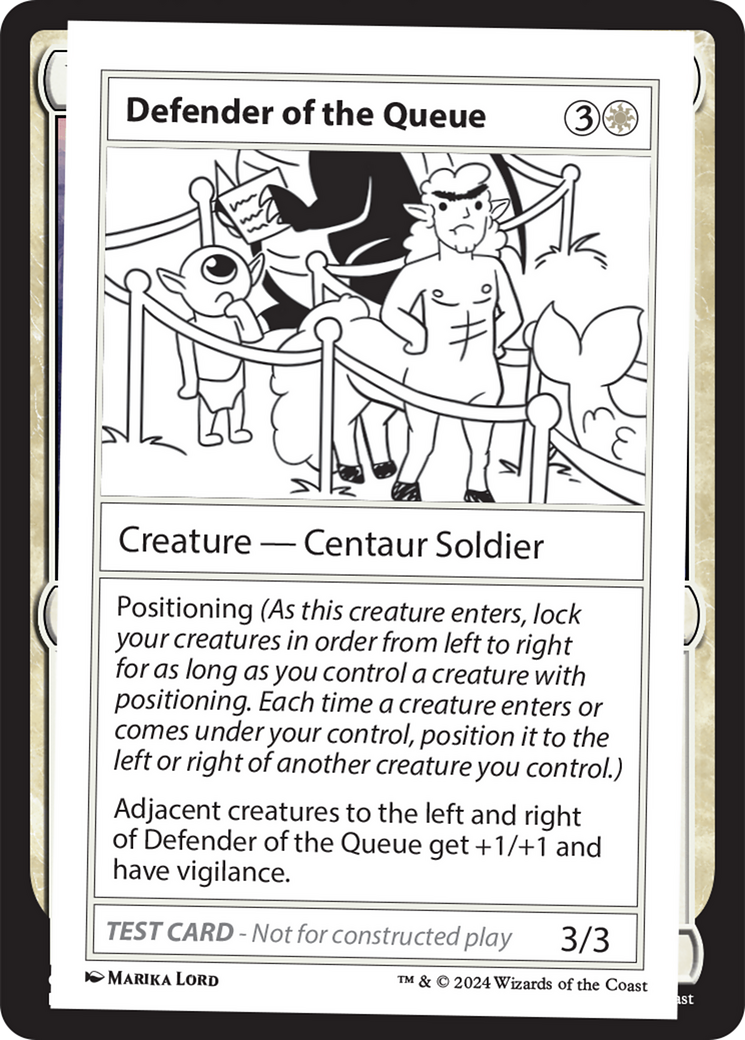 Defender of the Queue [Mystery Booster 2 Playtest Cards] | I Want That Stuff Brandon