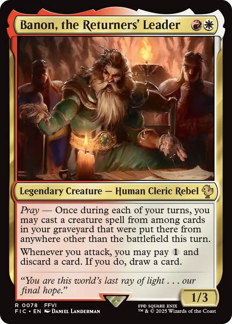 Banon, the Returners' Leader [FINAL FANTASY Commander] | I Want That Stuff Brandon