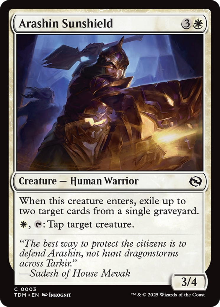Arashin Sunshield [Tarkir: Dragonstorm] | I Want That Stuff Brandon