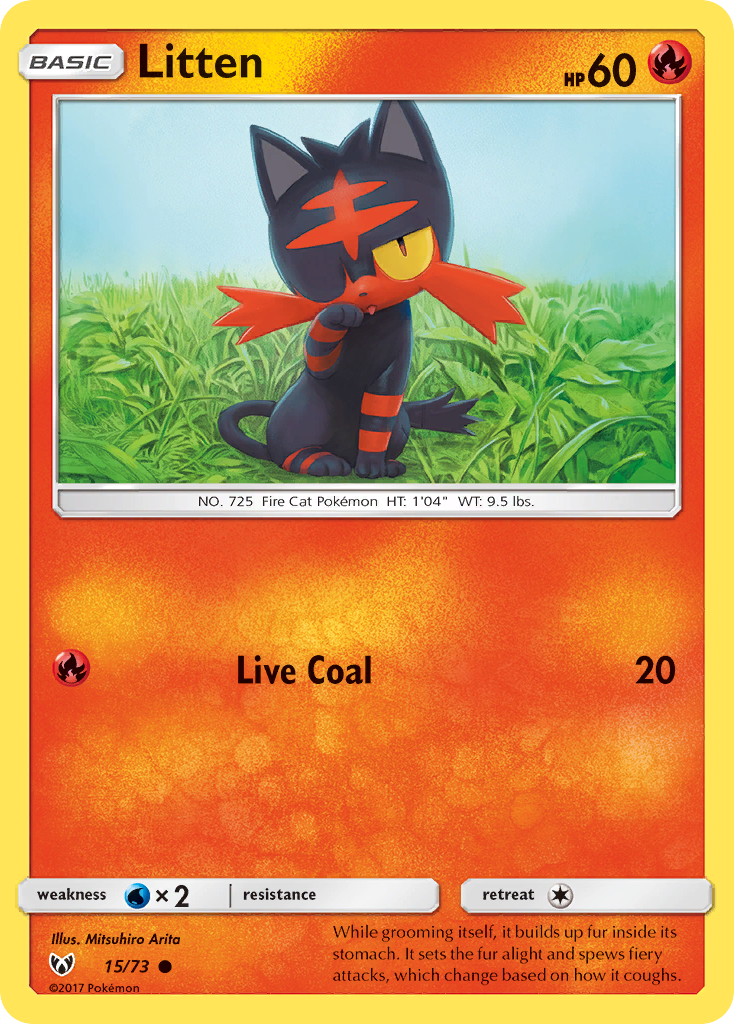 Litten (15/73) [Sun & Moon: Shining Legends] | I Want That Stuff Brandon