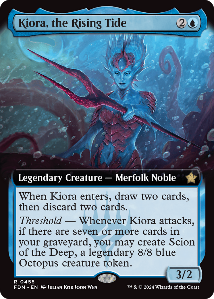 Kiora, the Rising Tide (Extended Art) [Foundations] | I Want That Stuff Brandon