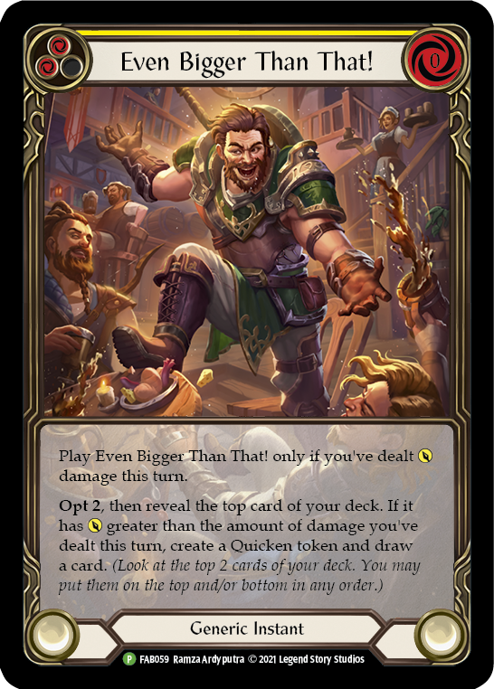 Even Bigger Than That (Yellow) [FAB059] (Promo)  Rainbow Foil | I Want That Stuff Brandon