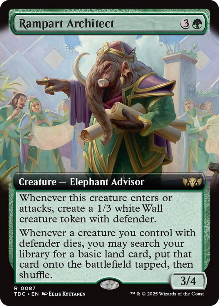 Rampart Architect (Extended Art) [Tarkir: Dragonstorm Commander] | I Want That Stuff Brandon