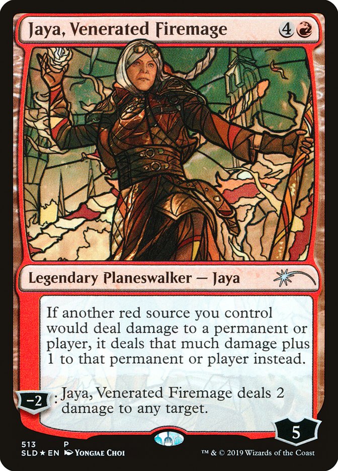 Jaya, Venerated Firemage (Stained Glass) [Secret Lair Drop Promos] | I Want That Stuff Brandon