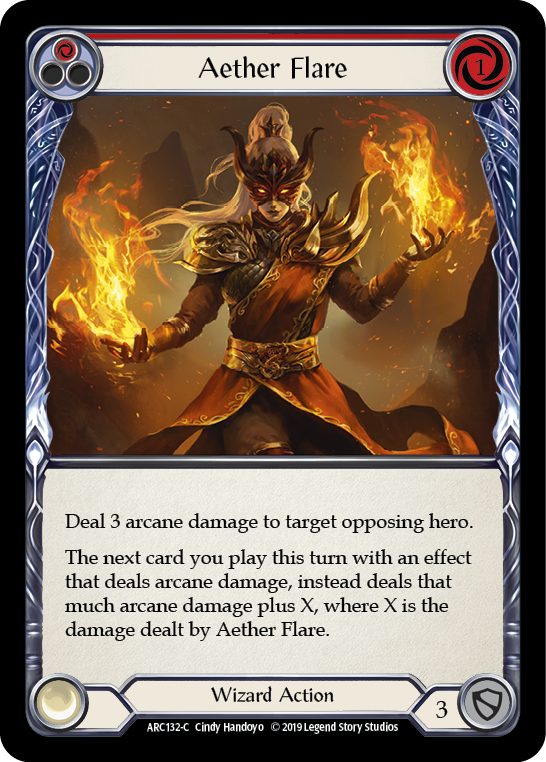 Aether Flare (Red) [ARC132-C] (Arcane Rising)  1st Edition Normal | I Want That Stuff Brandon
