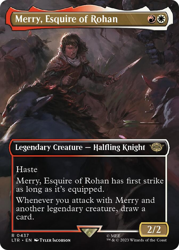 Merry, Esquire of Rohan (Borderless Alternate Art) [The Lord of the Rings: Tales of Middle-Earth] | I Want That Stuff Brandon