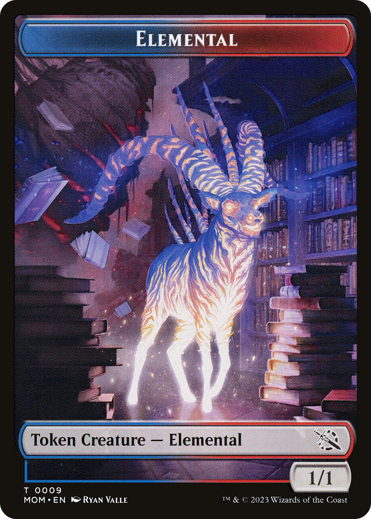 Elemental (09) // Dinosaur Double-Sided Token [March of the Machine Tokens] | I Want That Stuff Brandon