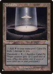 Cabal Pit [The List Reprints] | I Want That Stuff Brandon