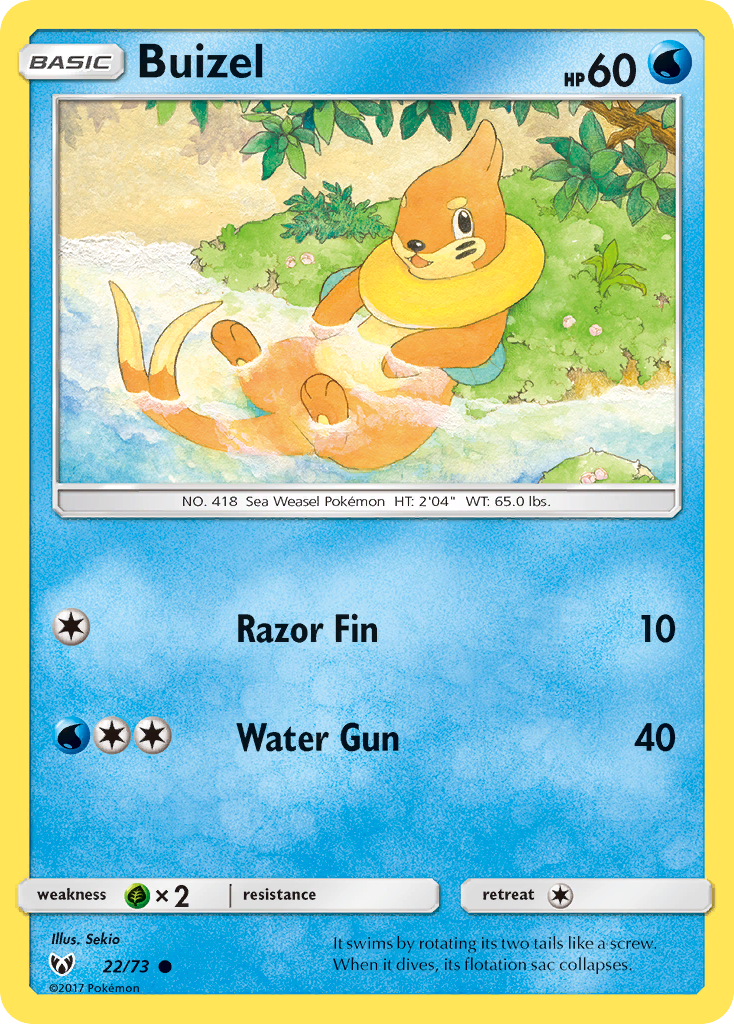 Buizel (22/73) [Sun & Moon: Shining Legends] | I Want That Stuff Brandon
