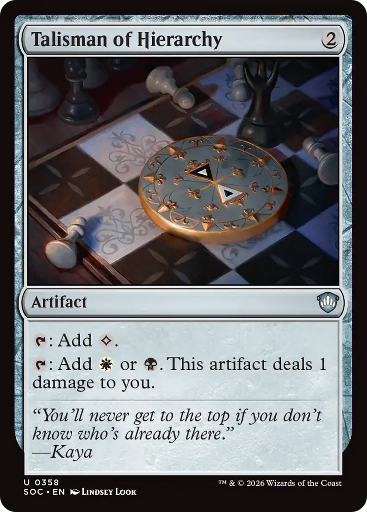 Talisman of Hierarchy [Secrets of Strixhaven Commander] | I Want That Stuff Brandon