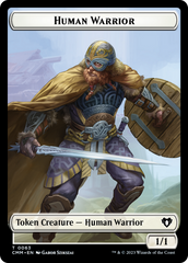 Human Warrior // Zombie Army Double-Sided Token [Commander Masters Tokens] | I Want That Stuff Brandon