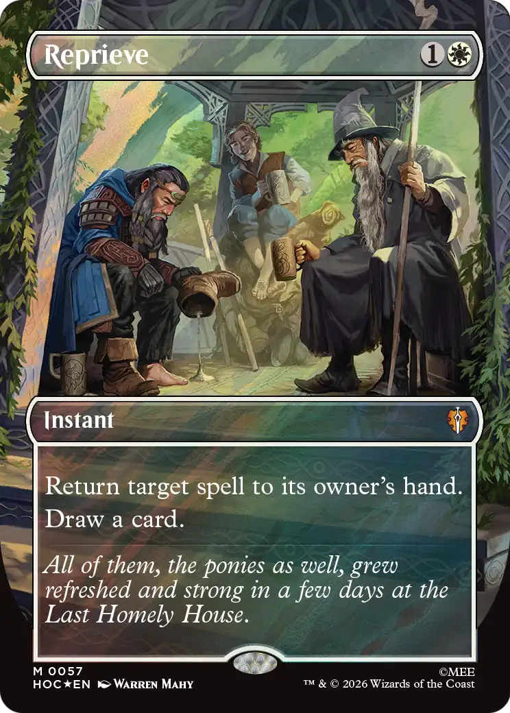 Reprieve (Borderless) (Surge Foil) [The Hobbit: Eternal-Legal] | I Want That Stuff Brandon