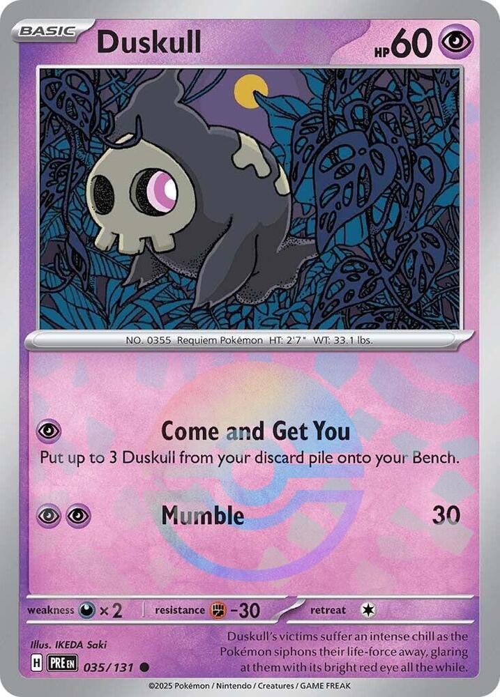 Duskull (035/131) (Poke Ball Pattern) [Scarlet & Violet: Prismatic Evolutions] | I Want That Stuff Brandon