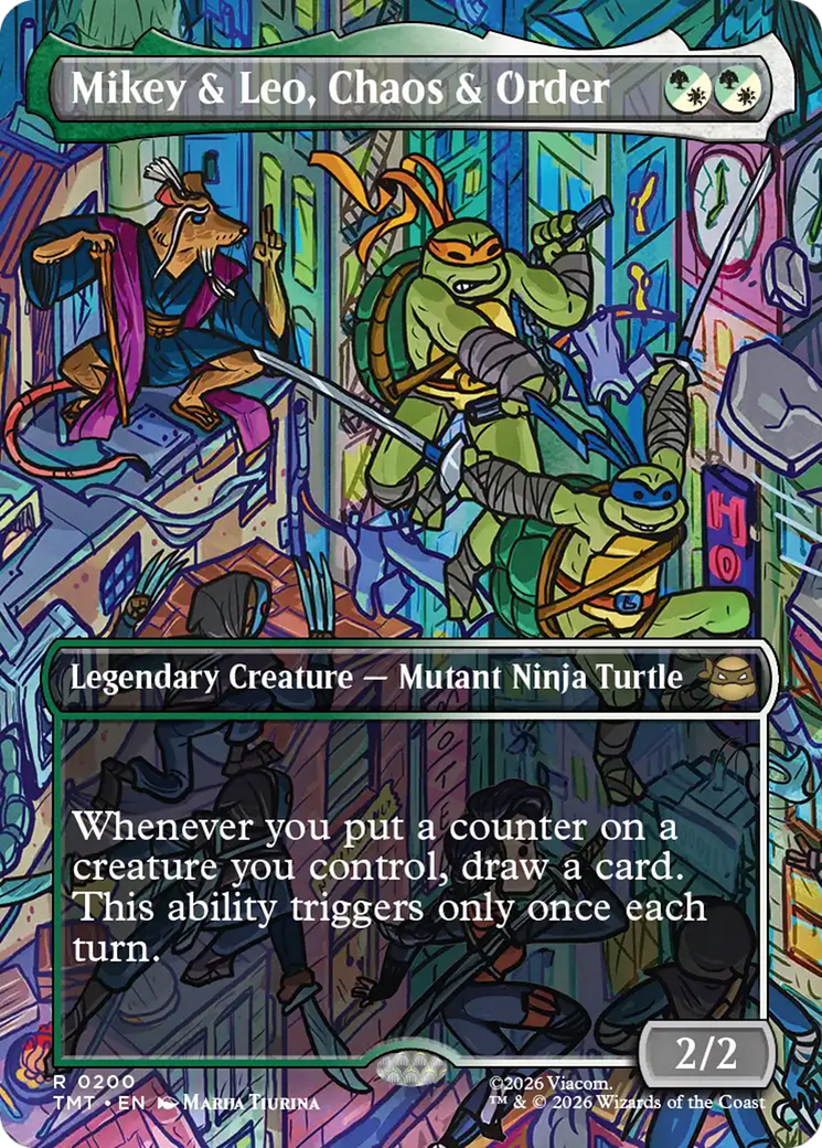 Mikey & Leo, Chaos & Order (Borderless) [Teenage Mutant Ninja Turtles] | I Want That Stuff Brandon