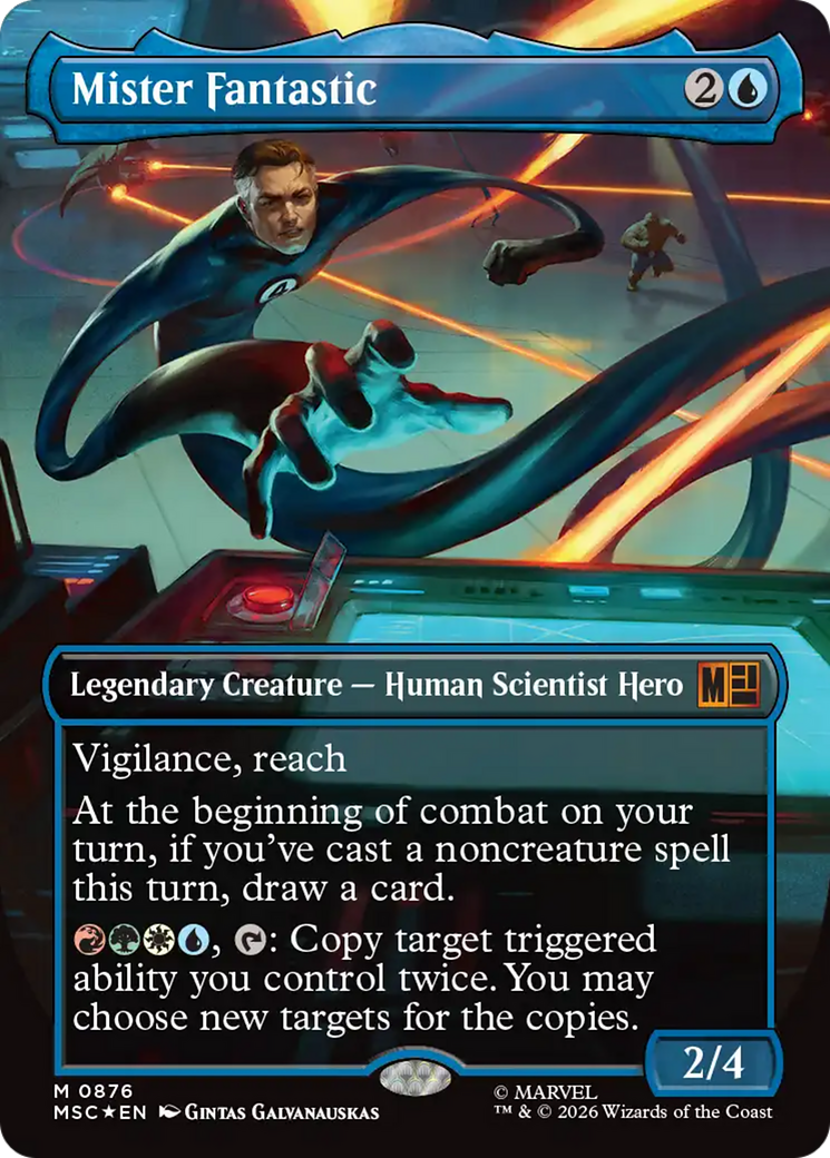 Mister Fantastic (Borderless) (Surge Foil) [Marvel Super Heroes Commander] | I Want That Stuff Brandon