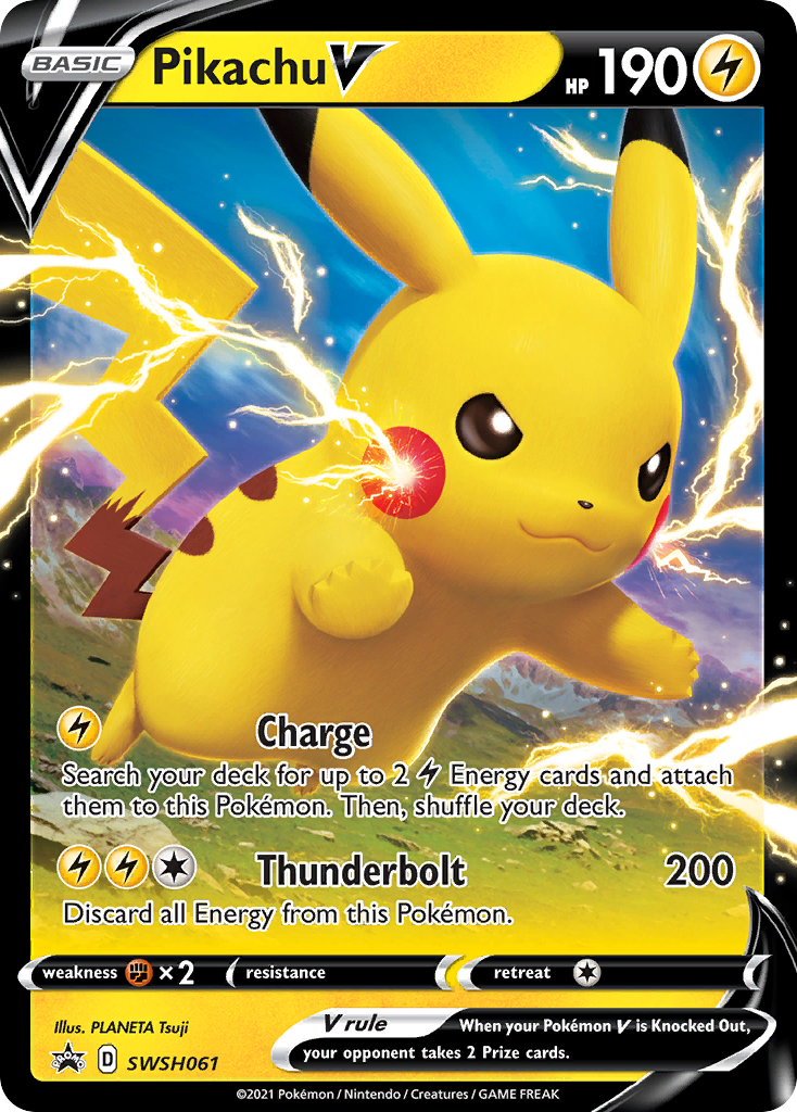Pikachu V (SWSH061) [Sword & Shield: Black Star Promos] | I Want That Stuff Brandon