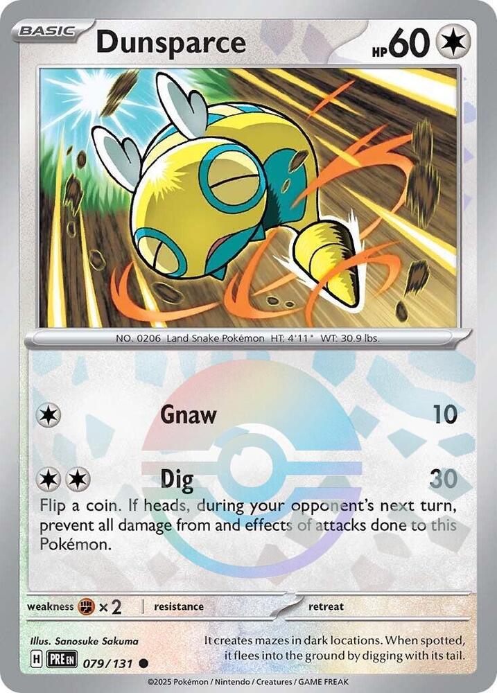 Dunsparce (079/131) (Poke Ball Pattern) [Scarlet & Violet: Prismatic Evolutions] | I Want That Stuff Brandon