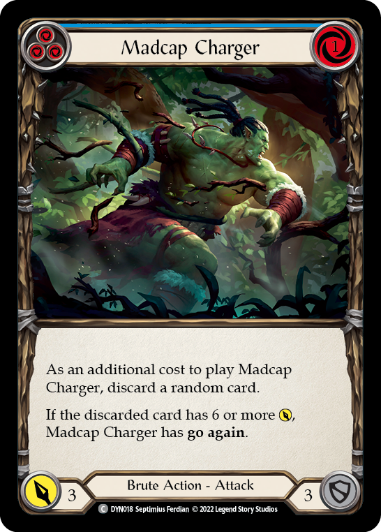 Madcap Charger (Blue) [DYN018] (Dynasty)  Rainbow Foil | I Want That Stuff Brandon