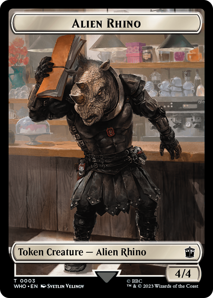 Alien Rhino // Alien Salamander Double-Sided Token [Doctor Who Tokens] | I Want That Stuff Brandon