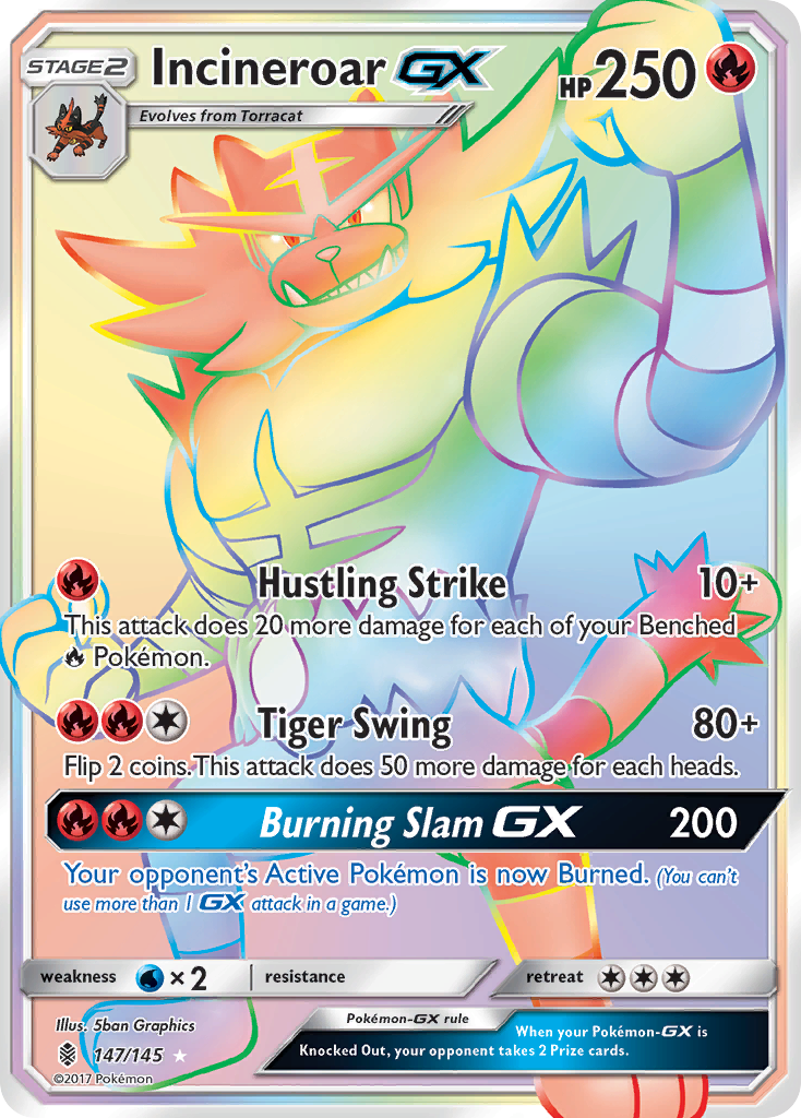 Incineroar GX (147/145) [Sun & Moon: Guardians Rising] | I Want That Stuff Brandon