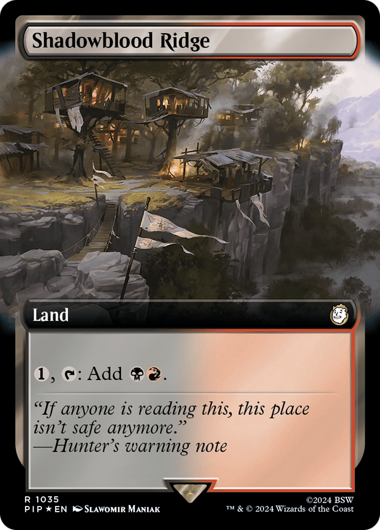 Shadowblood Ridge (Extended Art) (Surge Foil) [Fallout] | I Want That Stuff Brandon
