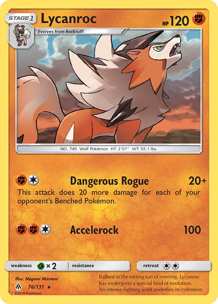 Lycanroc (76/131) (Theme Deck Exclusive) [Sun & Moon: Forbidden Light] | I Want That Stuff Brandon