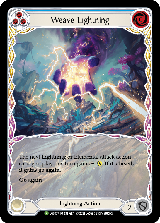 Weave Lightning (Blue) [LGS077] (Promo)  Rainbow Foil | I Want That Stuff Brandon